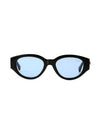 Dfox Original Glossy Black Blue Tint Lens - HYBITION - BALAAN 2