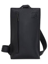 Vertical T Pocket Grained Calfskin Cross Bag Black - LOEWE - BALAAN 2