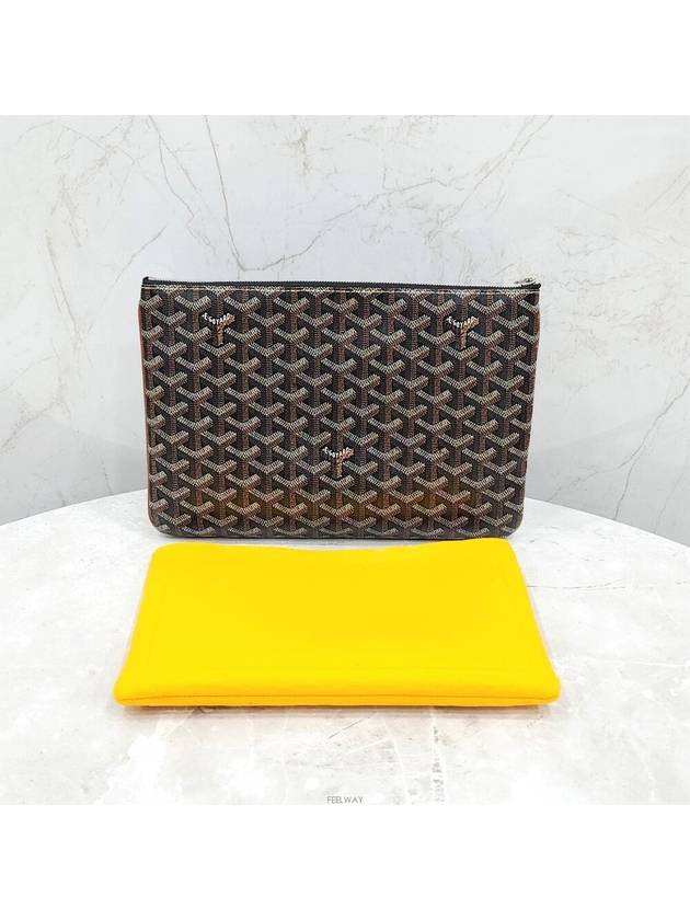 Lux You Senna Clutch Bag MM Black Tan - GOYARD - BALAAN 7