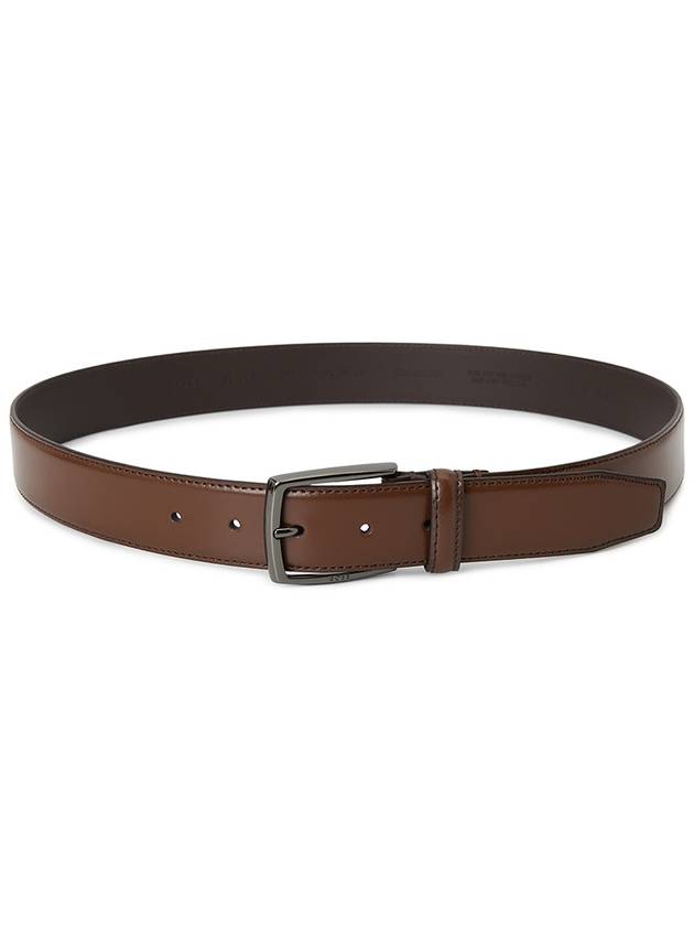 Logo Buckle Leather Belt Brown - HUGO BOSS - BALAAN 3