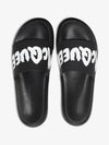 Men's Graffiti Rubber Pool Slippers Black - ALEXANDER MCQUEEN - BALAAN 9