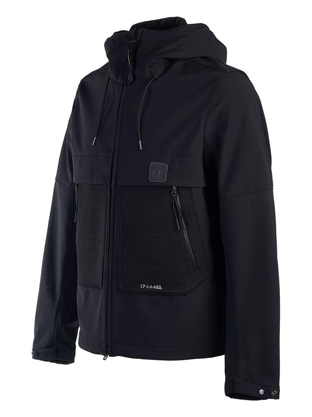 Men's Metropolis Shell Hooded Jacket Black - CP COMPANY - BALAAN 3