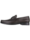 Gancini Suede Moccasin Loafers Dark Brown - SALVATORE FERRAGAMO - BALAAN 4