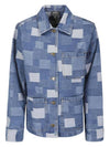 Silva Logo Patchwork Denim Jacket Blue - A.P.C. - BALAAN 1