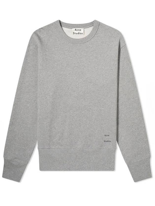 Logo Print Crew Neck Sweatshirt Melange Grey - ACNE STUDIOS - BALAAN 1