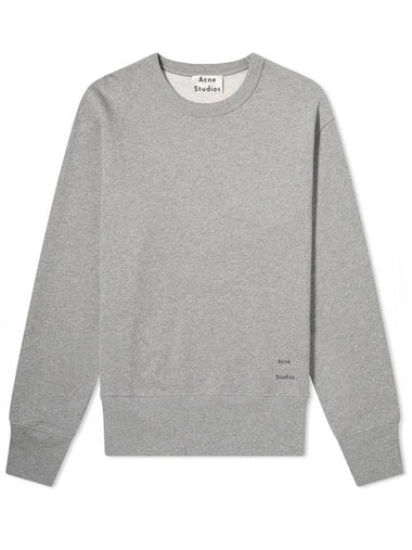 Logo Print Crew Neck Sweatshirt Melange Grey - ACNE STUDIOS - BALAAN 1