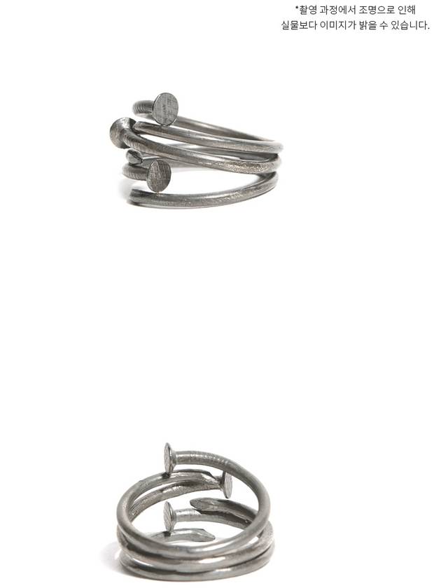 Double NAIL Silver Ring GSPR5 925 - GUIDI - BALAAN 4