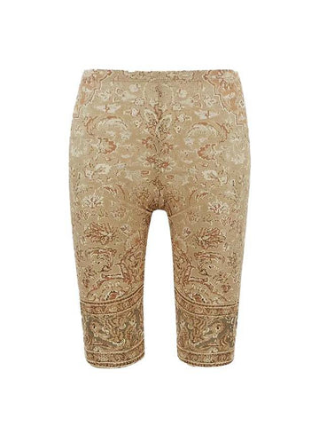 Print Nylon Leggings Shorts Beige - ACNE STUDIOS - BALAAN 1