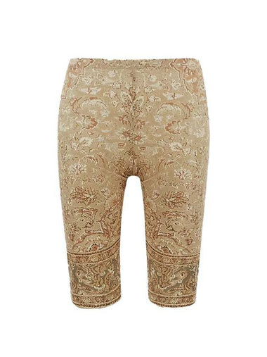 Print Nylon Leggings Shorts Beige - ACNE STUDIOS - BALAAN 1