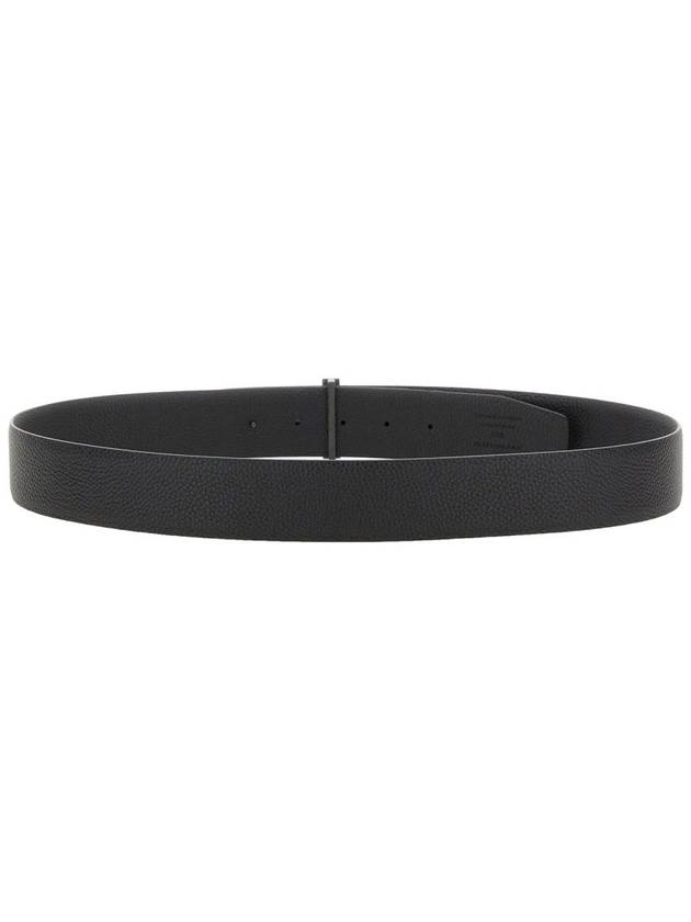 Men's Logo Reversible Leather Belt Black - TOM FORD - BALAAN 5