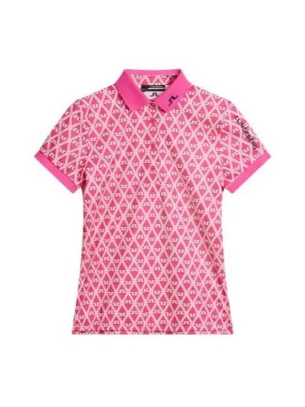 Golf Tour Tech Print Polo GWJT09007 S193 Women's Tour Tech Print Polo - J.LINDEBERG - BALAAN 2