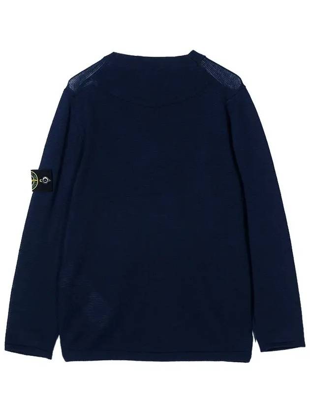 12th Anniversary Kids Wappen Knit Dark Blue 7416507A4 V0028 - STONE ISLAND - BALAAN 3