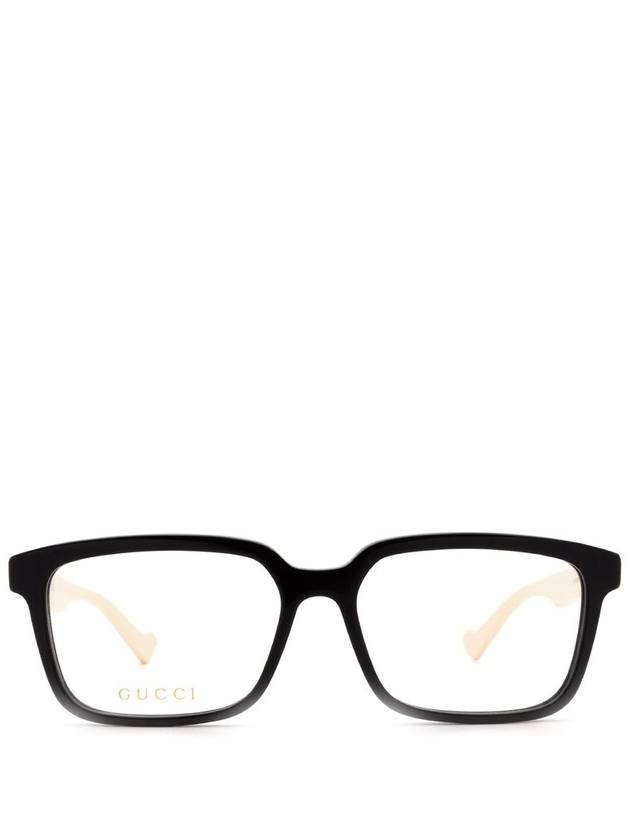 Eyewear Square Acetate Eyeglasses Black - GUCCI - BALAAN 1