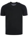 22FW BA201 TFJ320 K09 Silk Cotton Blend Black Short Sleeve TShirt - TOM FORD - BALAAN 2