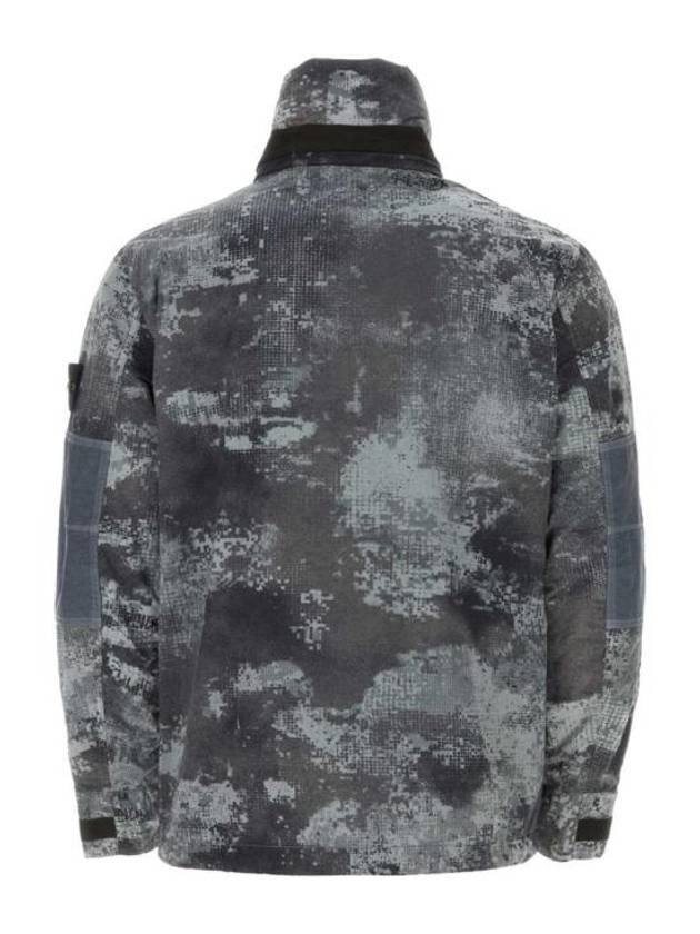 Dissolving Grid Camo Econyl Regenerated Nylon Hooded Jacket Grey - STONE ISLAND - BALAAN 3