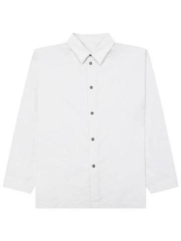 Pleated Long Sleeve Shirt White - ISSEY MIYAKE - BALAAN 1