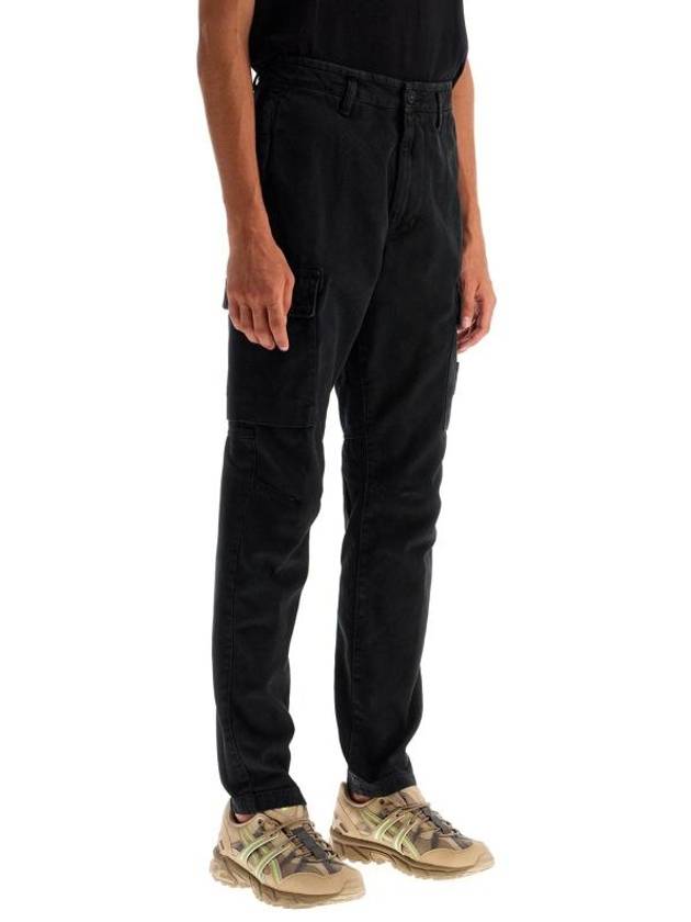 Compass Badge Cargo Straight Pants Black - STONE ISLAND - BALAAN 3