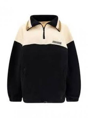 Mamet Fleece Sweatshirt Black Beige MA129622A009E01BK 1132017 - ISABEL MARANT - BALAAN 1