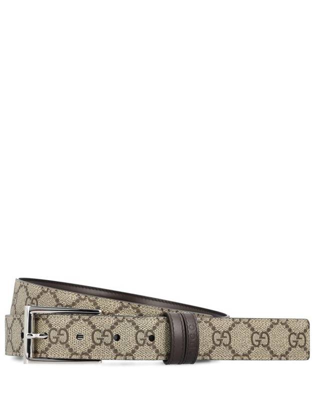 Rectangular Buckle Reversible Leather Belt Beige Brown - GUCCI - BALAAN 2