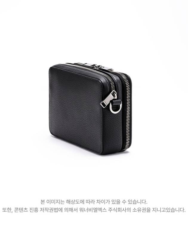 CD Icon Logo Pouch Leather Cross Bag Black - DIOR - BALAAN.