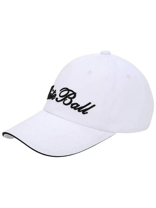 Golf Wear Volume Lettering Golf Hat WB21SUMC01WH White - WHITEBALL - BALAAN 2