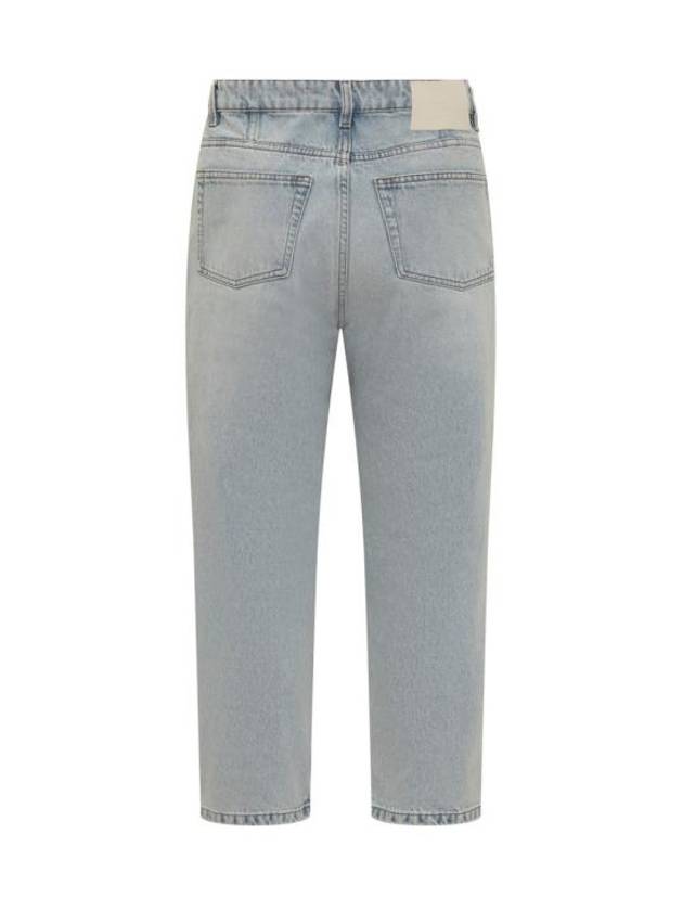 Low Rise Tapered Fit Crop Jeans Blue - AMI - BALAAN 3