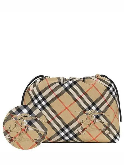 Check Pouch Bag Sand - BURBERRY - BALAAN 2