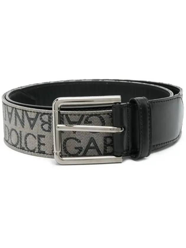 logo leather belt black - DOLCE&GABBANA - BALAAN 1