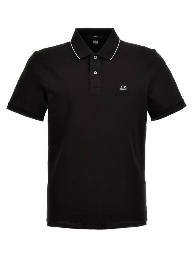 Embroidery Logo Polo Shirt Black - CP COMPANY - BALAAN 1