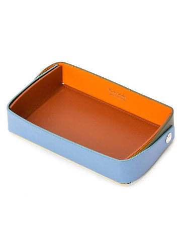 Signature Embossed Logo Leather Tray Orange Blue - PAUL SMITH - BALAAN 1