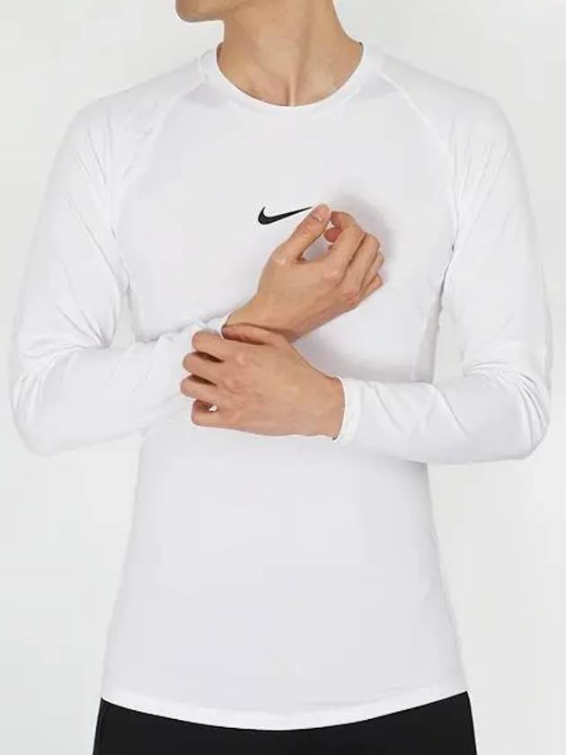 Pro Men's Dri Fit Tight Long Sleeve T-Shirt White - NIKE - BALAAN 2