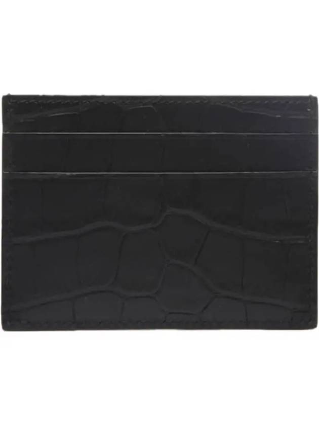 Crocodile Logo Card Wallet Black - BALENCIAGA - BALAAN 3