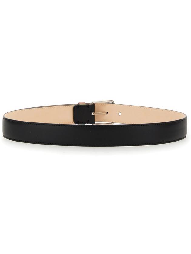 Signature Striped Leather Belt Black - PAUL SMITH - BALAAN 6