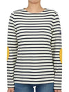 Women's Striped Cotton Long Sleeve T-Shirt - SAINT JAMES - BALAAN 3