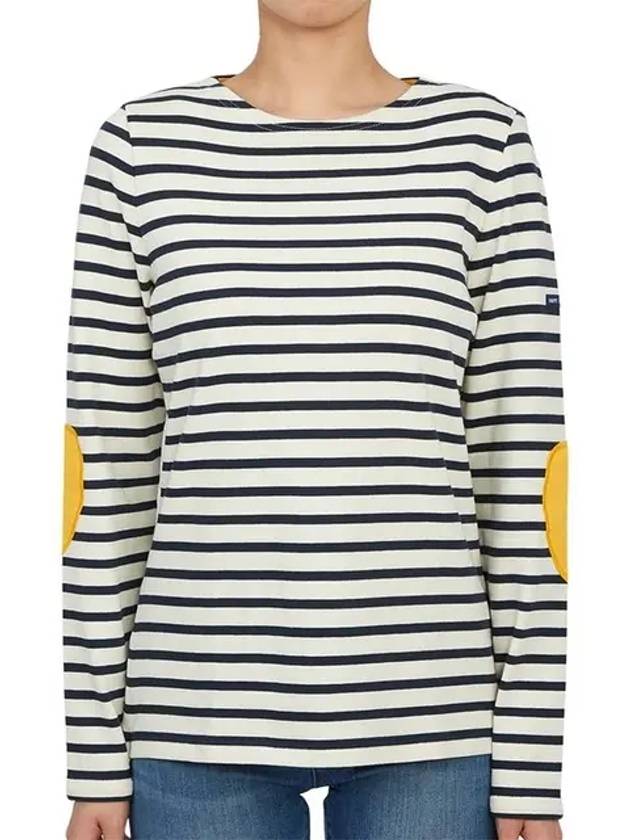 Women's Striped Cotton Long Sleeve T-Shirt - SAINT JAMES - BALAAN 3