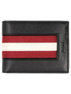 Bydan Logo Leather Bifold Wallet Black - BALLY - BALAAN 1