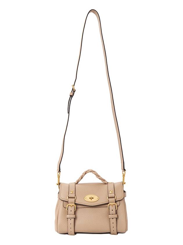 Alexa Heavy Grain Mini Tote Bag Beige - MULBERRY - BALAAN 8