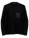 Triangle Logo Pocket Knitted Sweater Black - PRADA - BALAAN 2