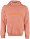 Embroidered Logo Hoodie Orange - STONE ISLAND - BALAAN 1