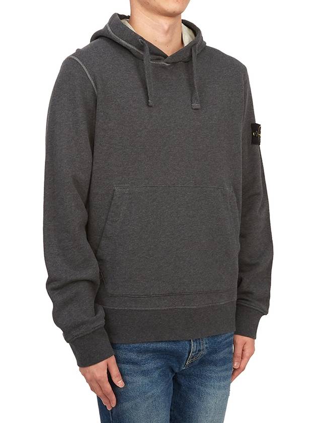 Signature Logo Patch Hoodie Grey - STONE ISLAND - BALAAN 4