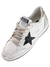 Ball Star Gold Tab Leather Low Top Sneakers White - GOLDEN GOOSE - BALAAN 2