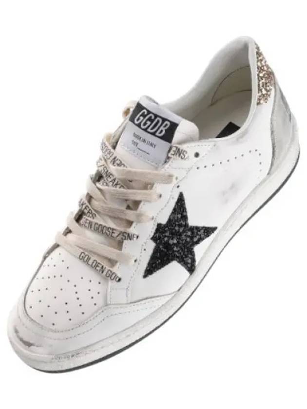 Ball Star Gold Tab Leather Low Top Sneakers White - GOLDEN GOOSE - BALAAN 2