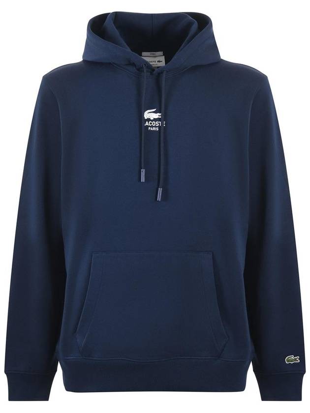 Print Hoodie Navy Blue - LACOSTE - BALAAN 2