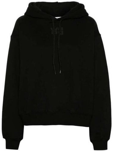 Logo Print Hoodie Black - ALEXANDER WANG - BALAAN 1