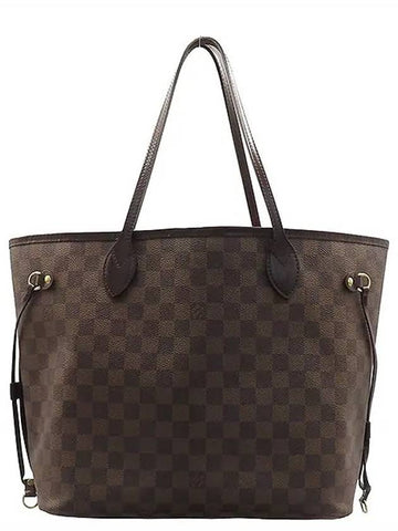 N51105 Damier Eben Canvas Neverfull MM Shoulder Bag - LOUIS VUITTON - BALAAN 1