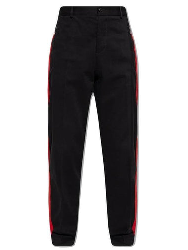 Men's Side Stripe Jogger Track Pants Black - MONCLER - BALAAN 1