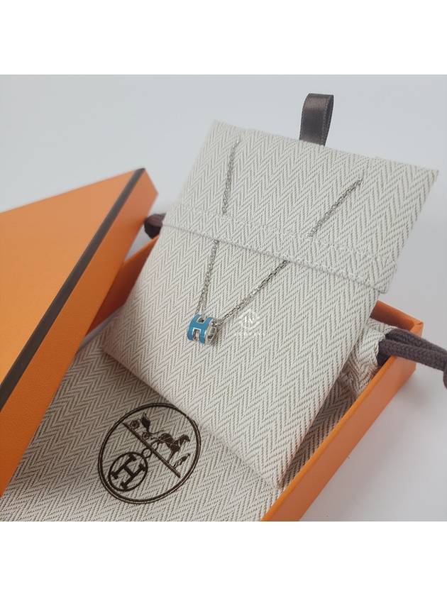 Mini Pop H Pendant Necklace Silver - HERMES - BALAAN 2