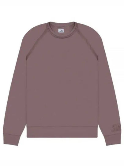 Light Fleece Logo Crew Neck Sweatshirt Purple - CP COMPANY - BALAAN 2