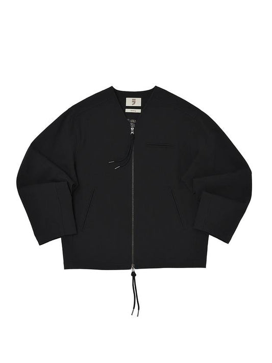 EARTH COTTON Y ZIP UP JACKET Black - A NOTHING - BALAAN 2