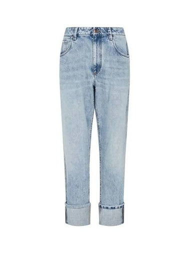 Sseokday 10 epoint women s straight washed denim pants indigo 271492 - BRUNELLO CUCINELLI - BALAAN 1